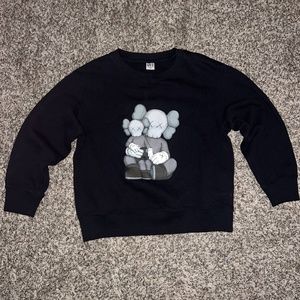Kaws x Uniqlo UT - Companion - Long Sleeve Sweatshirt - Black - Kids Youth 5-6